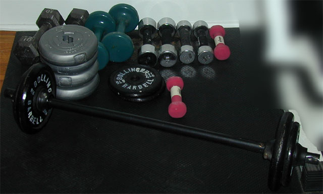 Barbell, weights and free weights